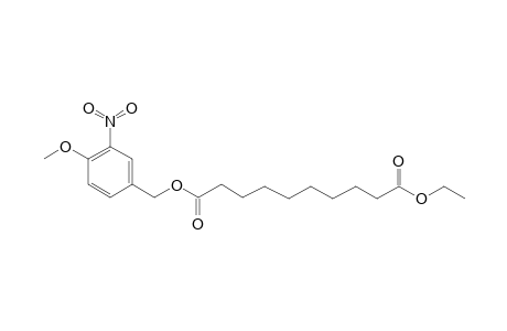 Sebacic acid, ethyl 4-methoxy-3-nitrobenzyl ester