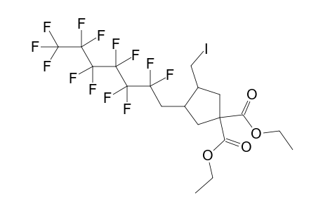 3-Iodomethyl-4-(2,2,3,3,4,4,5,5,6,6,7,7,7-tridecafluoroheptyl)cyclopentane-1,1-dicarboxylic acid diethyl ester