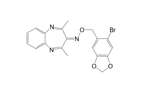 3H-1,5-Benzodiazepin-3-one, 2,4-dimethyl-, O-[(6-bromo-1,3-benzodioxol-5-yl)methyl]oxime