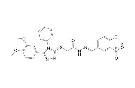 acetic acid, [[5-(3,4-dimethoxyphenyl)-4-phenyl-4H-1,2,4-triazol-3-yl]thio]-, 2-[(E)-(4-chloro-3-nitrophenyl)methylidene]hydrazide