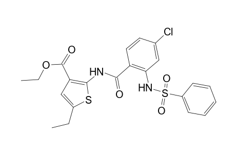 2-[[2-(benzenesulfonamido)-4-chloro-benzoyl]amino]-5-ethyl-thiophene-3-carboxylic acid ethyl ester