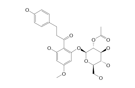 2''-ACETYL-ABOSETIN;2',4,6-TRIHYDROXY-4'-METHOXY-DIHYDROCHALCONE-2'-O-BETA-D-GLUCOPYRANOSIDE-2''-ACETATE
