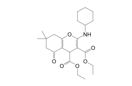 Diethyl 2-(cyclohexylamino)-5-oxo-7,7-dimethyl-5,6,7,8-tetrahydro-4H-chromene-3,4-dicarboxylate