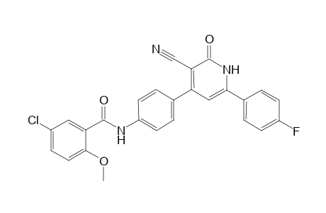 N(1)-{4'-[3"-Cyano-2"-oxo-6"-(p-fluorophenyl)-1",2"-dihydro-4"-pyridinyl]phenyl}-5-chloro-2-methoxybenzamide