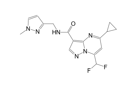 5-cyclopropyl-7-(difluoromethyl)-N-[(1-methyl-1H-pyrazol-3-yl)methyl]pyrazolo[1,5-a]pyrimidine-3-carboxamide