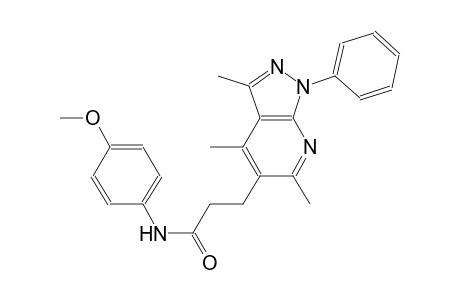1H-pyrazolo[3,4-b]pyridine-5-propanamide, N-(4-methoxyphenyl)-3,4,6-trimethyl-1-phenyl-