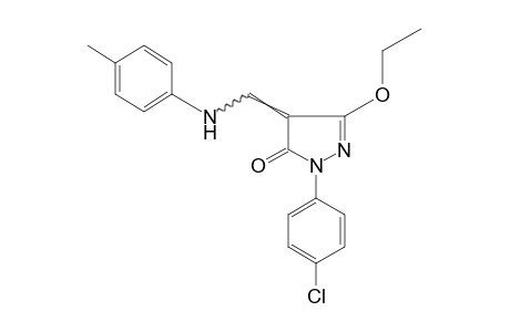 1-(p-CHLOROPHENYL)-3-ETHOXY-4-[(p-TOLUIDINO)METHYLENE]-2-PYRAZOLIN-5-ONE