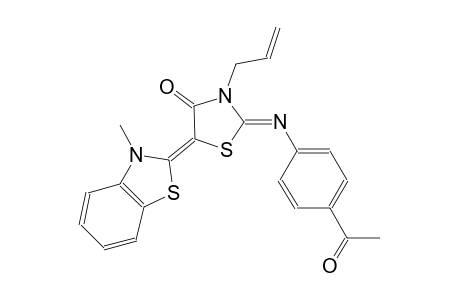 4-thiazolidinone, 2-[(4-acetylphenyl)imino]-5-(3-methyl-2(3H)-benzothiazolylidene)-3-(2-propenyl)-, (2Z,5Z)-