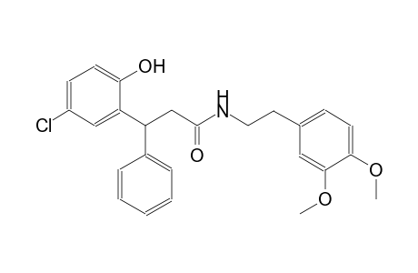 3-(5-chloro-2-hydroxyphenyl)-N-[2-(3,4-dimethoxyphenyl)ethyl]-3-phenylpropanamide