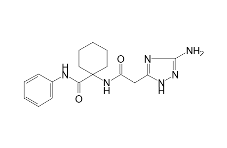 1-[2-(3-azanyl-1H-1,2,4-triazol-5-yl)ethanoylamino]-N-phenyl-cyclohexane-1-carboxamide