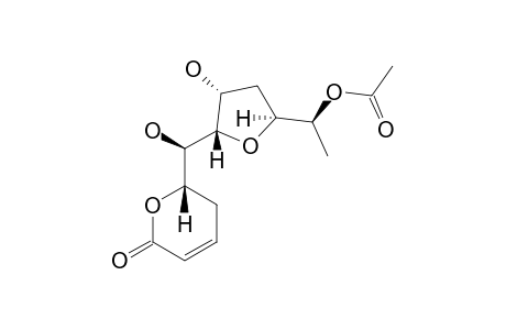 SYNPARVOLIDE-C;6R-[6S-(ACETOXY)-1R,3S-(DIHYDROXY)-2R,5R-(EPOXY)-HEPTYL]-5,6-DIHYDRO-2H-PYRAN-2-ONE