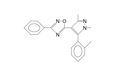 5-[1,3-Dimethyl-5-(2-methyl-phenyl)-1H-pyrazol-4-yl]-3-phenyl-1,2,4-oxadiazole