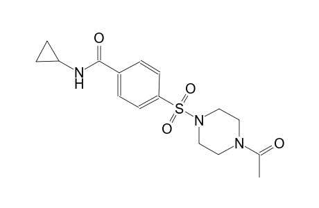 benzamide, 4-[(4-acetyl-1-piperazinyl)sulfonyl]-N-cyclopropyl-