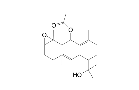 15-Oxabicyclo[12.1.0]pentadeca-4,10-diene-7-methanol, 12-(acetyloxy)-.alpha.,.alpha.,4,10,14-pentamethyl-