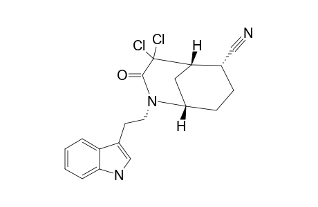 (1RS,5RS,6SR)-4,4-DICHLORO-2-[2-(3-INDOLYL)-ETHYL]-3-OXO-2-AZABICLO-[3.3.1]-NONANE-6-CARBONITRILE