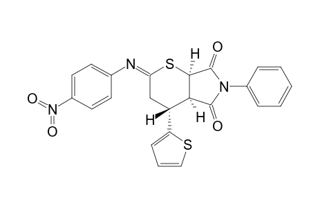 (7aRS,4aSR)-6-Phenyl-2-(p-nitrophenylimino)-4-(2'-thienyl)-2,3,4,4a-tetrahydro-thiopyrano[2,3-c]pyrrole-5,7(6H,7aH)-dione