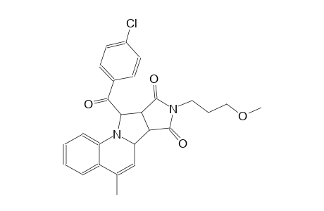 6aH-pyrrolo[3',4':3,4]pyrrolo[1,2-a]quinoline-7,9(6bH,8H)-dione, 10-(4-chlorobenzoyl)-9a,10-dihydro-8-(3-methoxypropyl)-5-methyl-