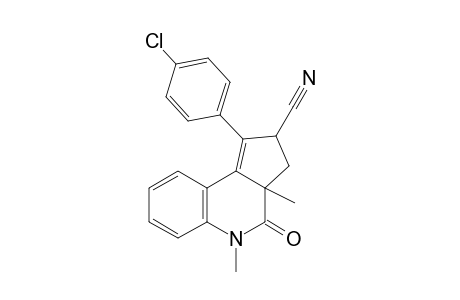 1-(4-Chlorophenyl)-3a,5-dimethyl-4-oxo-3,3a,4,5-tetrahydro-2H-cyclopenta[c]quinoline-2-carbonitrile