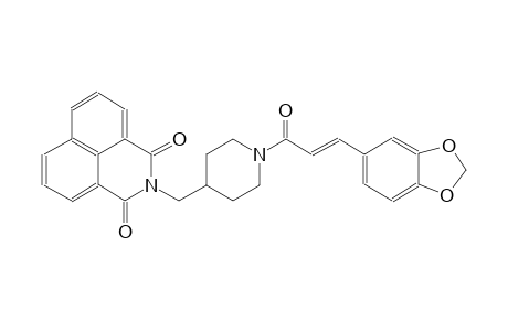 2-({1-[(2E)-3-(1,3-benzodioxol-5-yl)-2-propenoyl]-4-piperidinyl}methyl)-1H-benzo[de]isoquinoline-1,3(2H)-dione