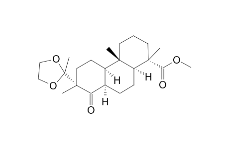 [1R-(1.alpha.,4a.beta.,4b.alpha.,7.alpha.,8a.beta.,10a.alpha.)]-tetradecahydro-7-(1,1-ethylenedioxy)ethyl)-1,4a,7-trimethyl-8-oxo-1-phenanthrenecarboxylic acid methyl ester