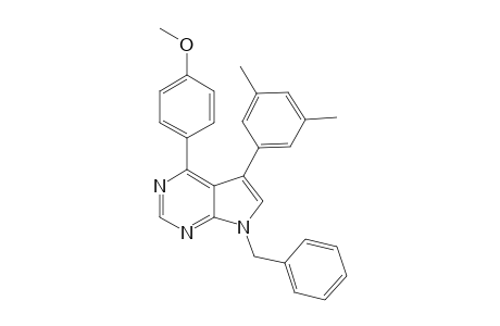 7-BENZYL-5-(3,5-DIMETHYLPHENYL)-4-(4-METHOXYPHENYL)-7H-PYRROLO-[2,3-D]-PYRIMIDINE
