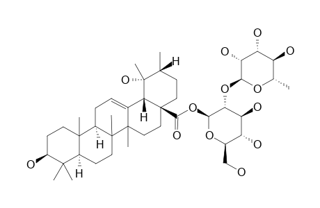 POMOLIC-ACID-28-O-ALPHA-L-RHAMNOPYRANOSYL-(1->2)-BETA-D-GLUCOPYRANOSIDE