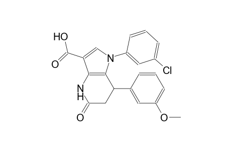 1H-pyrrolo[3,2-b]pyridine-3-carboxylic acid, 1-(3-chlorophenyl)-4,5,6,7-tetrahydro-7-(3-methoxyphenyl)-5-oxo-