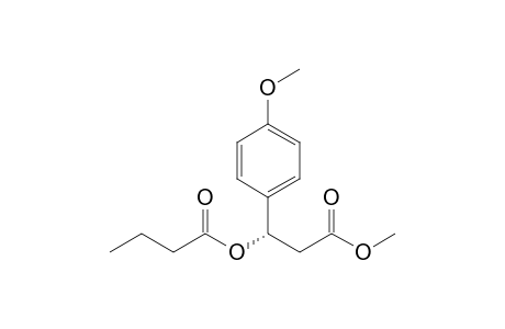 (3S)-Methyl .beta.-butyryloxy-.beta.-(p-methoxyphenyl)propionate