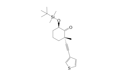 6-((tert-Butyldimethylsilyl)oxy)-2-methyl-2-(thiophen-3-ylethynyl)cyclohexanone
