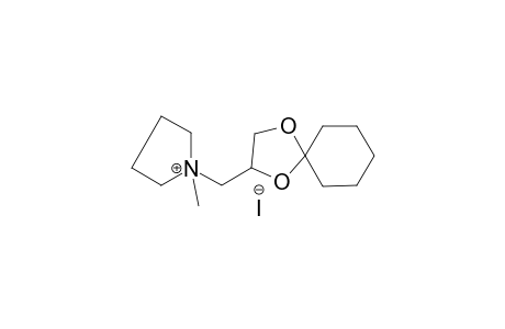 1-(1,4-dioxaspiro[4.5]dec-2-ylmethyl)-1-methylpyrrolidinium iodide
