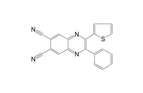 6,7-quinoxalinedicarbonitrile, 2-phenyl-3-(2-thienyl)-