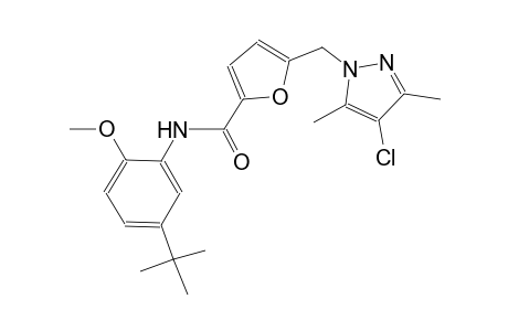 N-(5-tert-butyl-2-methoxyphenyl)-5-[(4-chloro-3,5-dimethyl-1H-pyrazol-1-yl)methyl]-2-furamide