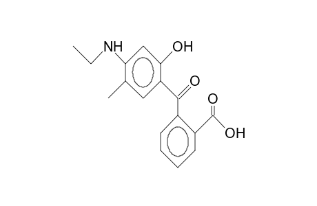 4-Ethylamino-2-hydroxy-5-methyl-benzophenone-2'-carboxylic acid