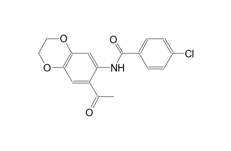 benzamide, N-(7-acetyl-2,3-dihydro-1,4-benzodioxin-6-yl)-4-chloro-