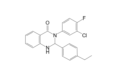Quinazolin-4(3H)-one, 1,2-dihydro-2-(4-ethylphenyl)-3-(3-chloro-4-fluorophenyl)-
