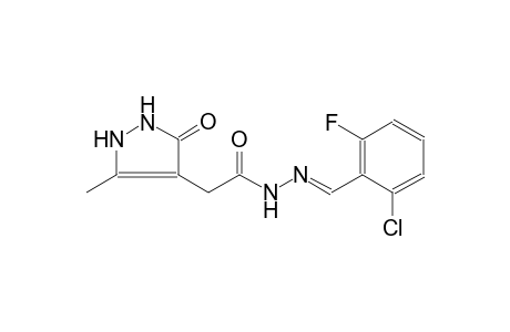 N'-[(E)-(2-chloro-6-fluorophenyl)methylidene]-2-(5-methyl-3-oxo-2,3-dihydro-1H-pyrazol-4-yl)acetohydrazide