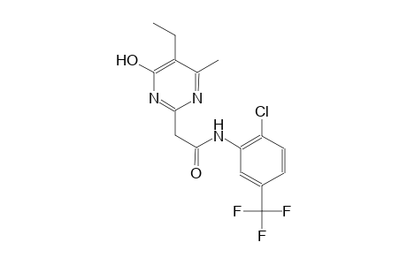 N-[2-chloro-5-(trifluoromethyl)phenyl]-2-(5-ethyl-4-hydroxy-6-methyl-2-pyrimidinyl)acetamide