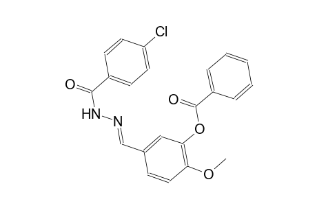 5-{(E)-[(4-chlorobenzoyl)hydrazono]methyl}-2-methoxyphenyl benzoate