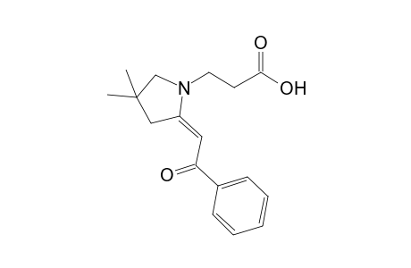 3-[(2E)-4,4-dimethyl-2-phenacylidene-1-pyrrolidinyl]propanoic acid