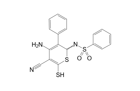 N-(4-Amino-5-cyano-6-sulfanyl-3-phenyl-2H-thiopyran-2-ylidene)-benzenesulfonamide