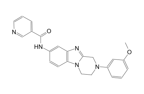 3-pyridinecarboxamide, N-[1,2,3,4-tetrahydro-2-(3-methoxyphenyl)pyrazino[1,2-a]benzimidazol-8-yl]-