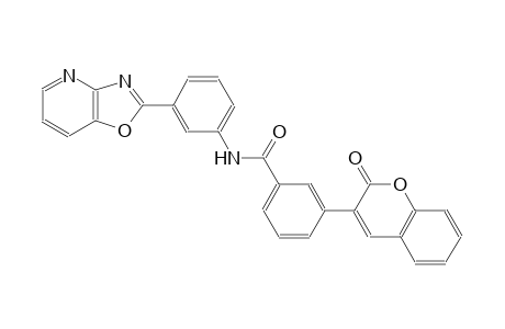 N-(3-[1,3]oxazolo[4,5-b]pyridin-2-ylphenyl)-3-(2-oxo-2H-chromen-3-yl)benzamide