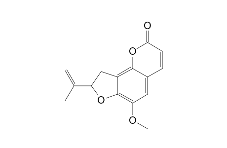 HEDYOTISCONE_A;6-METHOXY-8-(PROP-1-EN-2-YL)-8,9-DIHYDROFURO-[2.3-H]-CHROMEN-2-ONE