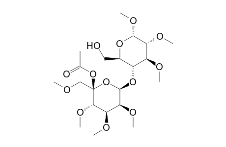 Methyl 5'(S)-5-O-Acetyl-2,3,4,6-tetra-O-methyl-a-D-lyxo-hexos-5'-ulopyranosyl(1-4)-2,3-di-O-methyl-.alpha.,D-glucopyranoside