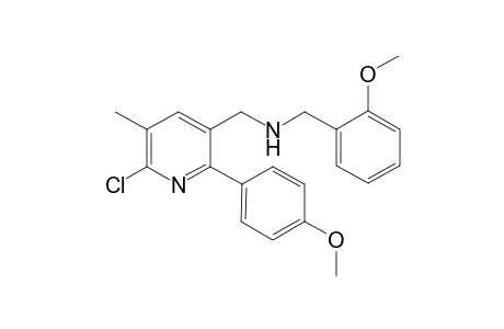 6-Chloro-2-(4-methoxyphenyl)-3-[N-(2-methoxyphenyl)methyl]-5-methylpyridinemethanamine