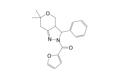 pyrano[4,3-c]pyrazole, 2-(2-furanylcarbonyl)-2,3,3a,4,6,7-hexahydro-6,6-dimethyl-3-phenyl-
