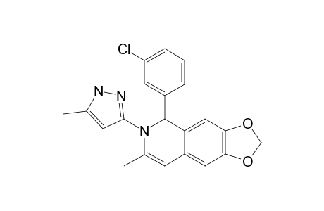 6,7-METHYLENEOXY-3-METHYL-1-(3-CHLOROPHENYL)-2-(5-METHYL-PYRAZOL-3-YL)-1,2-DIHYDROISOQUINOLINE