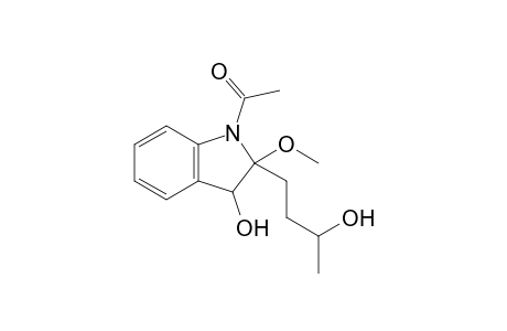 1-[2-methoxy-3-oxidanyl-2-(3-oxidanylbutyl)-3H-indol-1-yl]ethanone