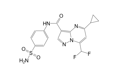 N-[4-(aminosulfonyl)phenyl]-5-cyclopropyl-7-(difluoromethyl)pyrazolo[1,5-a]pyrimidine-3-carboxamide