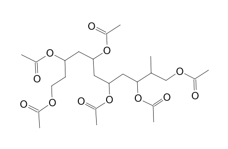 1,3,5,7,9,11-Hexa-O-acetyl-2,4,6,8,10-pentadeoxy-2-methylundecitol